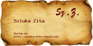 Szluka Zita névjegykártya